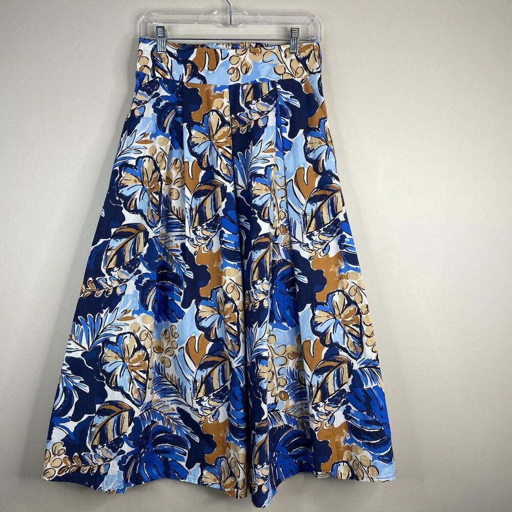 Senso‎ Unico Italian Resortwear Skirt Small Artisan Midi HTF Tropical Vacation